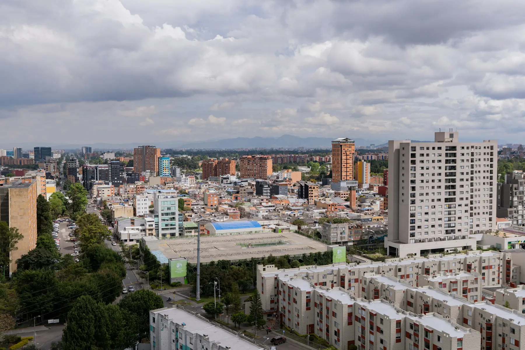Bogotá skyline with the Monserrate hills behind