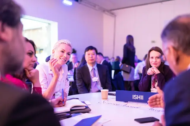An international roundtable with delegates from several countries