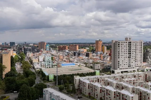 Bogotá skyline with the Monserrate hills behind